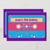 80's Mixtape New Wave Party Kaart (Voorkant / Achterkant)