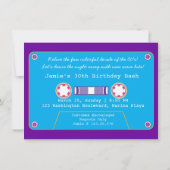 80's Mixtape New Wave Party Kaart (Achterkant)