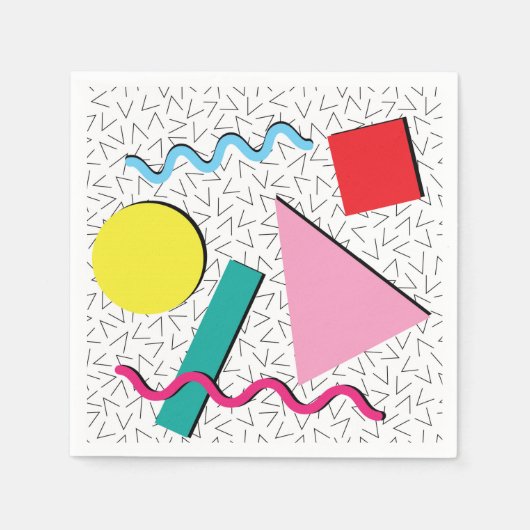 '80's Moderne Retro Memphis Pattern Napkins' Servet (Voorkant)