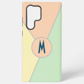 80s monogrammed pastelkleurblok samsung galaxy hoesje (Achterkant)