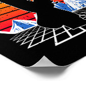  80's Mountains Geometrie Snowboard Snowboar Poster (Hoek)