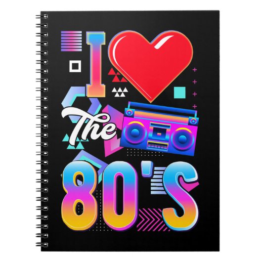 80s Music Radio Love Aighties Disco Notitieboek (Voorkant)