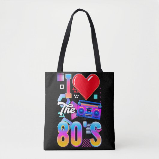 80s Music Radio Love Aighties Disco Tote Bag (Voorkant)