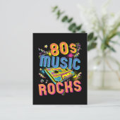 80s Music Rocks 1980s Rock Briefkaart (Staand voorkant)