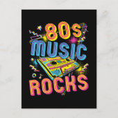 80s Music Rocks 1980s Rock Briefkaart (Voorkant)