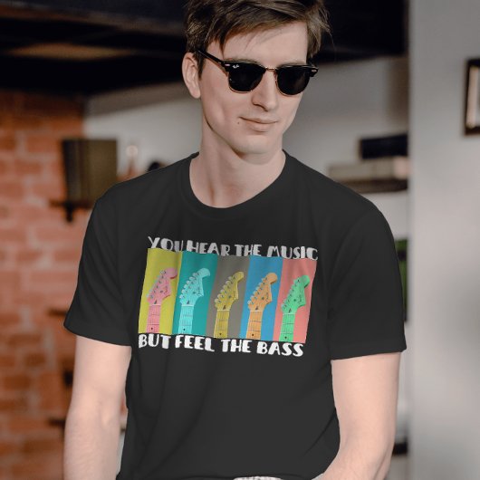 80s  muziek bas gitaar liefde t-shirt