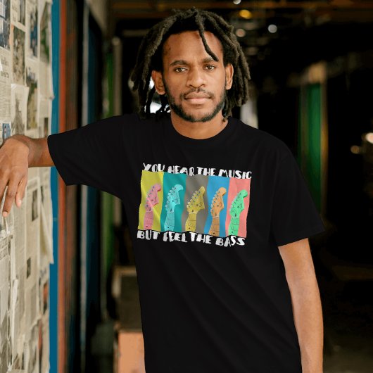80s  muziek bas gitaar liefde t-shirt
