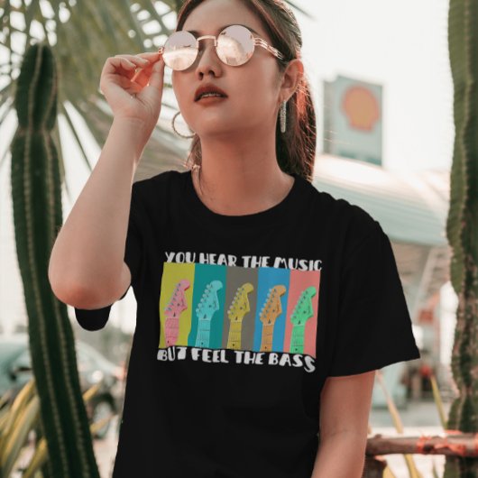 80s  muziek bas gitaar liefde t-shirt