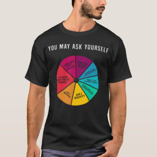 80s Muziek Retro Tekst Cirkeldiagram Misschien Vra T-shirt