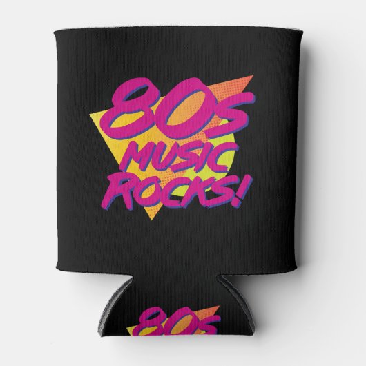 80s Muziek Rocks! Blikjeskoeler (Voorkant)