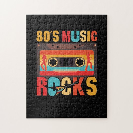 80s muziekRocks -  Retro-stand Legpuzzel (Verticaal)