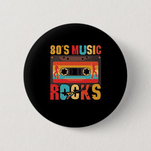 80s muziekRocks -  Retro-stand Ronde Button 5,7 Cm