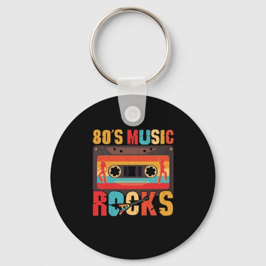 80s muziekRocks -  Retro-stand Sleutelhanger (Voorkant)