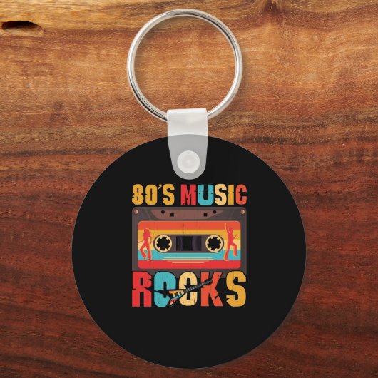 80s muziekRocks -  Retro-stand Sleutelhanger (Voorkant)