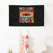 80s muziekRocks - Retro-stand Spandoek (Insitu)