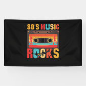 80s muziekRocks - Retro-stand Spandoek (Horizontaal)