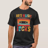 80s muziekRocks -  Retro-stand T-shirt (Voorkant)