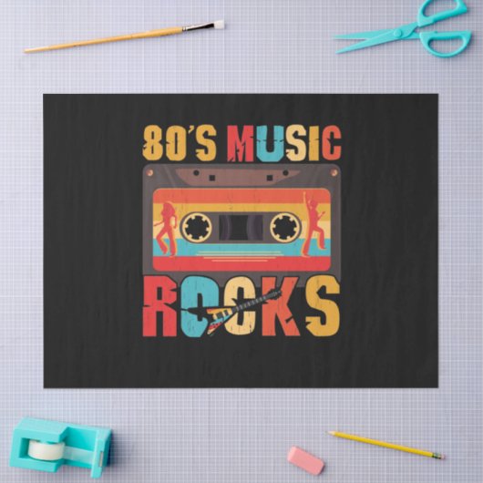 80s muziekRocks -  Retro-stand Tissuepapier (Craft)