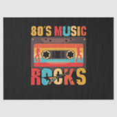 80s muziekRocks -  Retro-stand Tissuepapier (Voorkant)