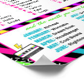 80s Naam Spel Party Sign Neon Retro Poster (Hoek)