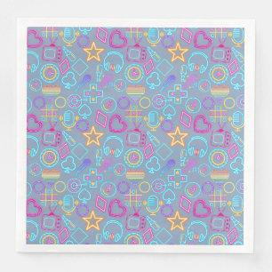80's Neon Lichtpatroon 01 Servet