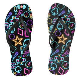 80's Neon Lichtpatroon 01 Teenslippers