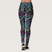  80's Neon Lichtpatroon 01x4 Leggings (Achterkant)