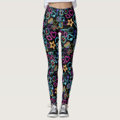  80's Neon Lichtpatroon 01x4 Leggings (Voorkant)