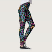  80's Neon Lichtpatroon 01x4 Leggings (Rechts)