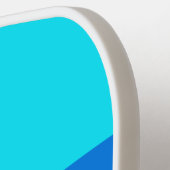 80s Neon Ocean Sky Across Striping met naam Pickleball Paddle (Links Detail)