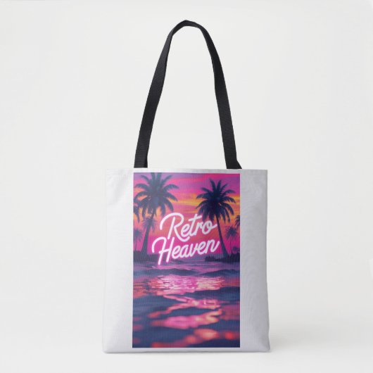 80s Neon Paradijs Tote Bag (Voorkant)