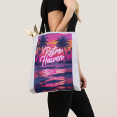 80s Neon Paradijs Tote Bag (Dichtbij)