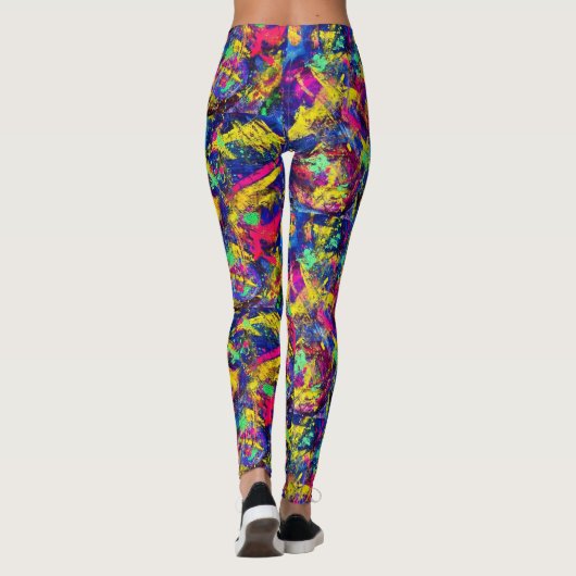 80's Neon Rewind Leggings (Achterkant)