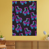 80s Neon Roller-schaatsen Canvas Afdruk (Insitu (Woonkamer))