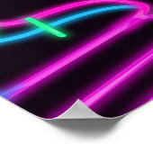 80s Neon Roller-schaatsen Poster (Hoek)