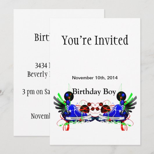 80's Neon Sneakers Het is mijn geboortedatum Kaart (Voorkant / Achterkant)