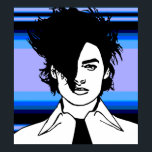 80s New Wave Guy Original Pop Music Art Poster<br><div class="desc">80s New Wave Guy Original Pop Music Art</div>