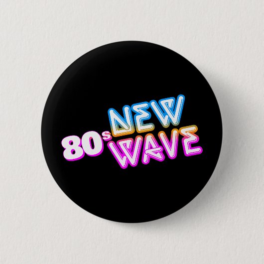 80s New Wave Pinback Button (Voorkant)