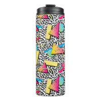 80s New Wave Retro Patroon Thermische Tumbler