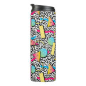 80s New Wave Retro Patroon Thermische Tumbler Thermosbeker (Geroteerd rechts)