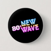 80s New Wave-speldje Ronde Button 5,7 Cm (Voorkant)