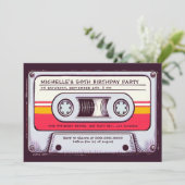 80s Nostalgia Cassettebandje Mix Fun 50e Verjaarda Kaart (Staand voorkant)