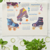 80s Nostalgia Collage Roller Schaatsen Kalender K Theedoek (Gevouwen)