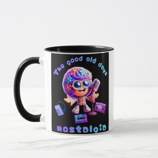 80s Nostalgia Groove Coffee Mug Mok (Links)