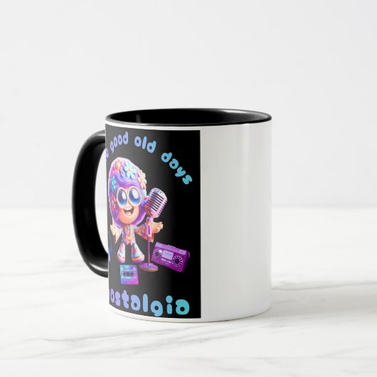80s Nostalgia Groove Coffee Mug Mok (Voorkant links)