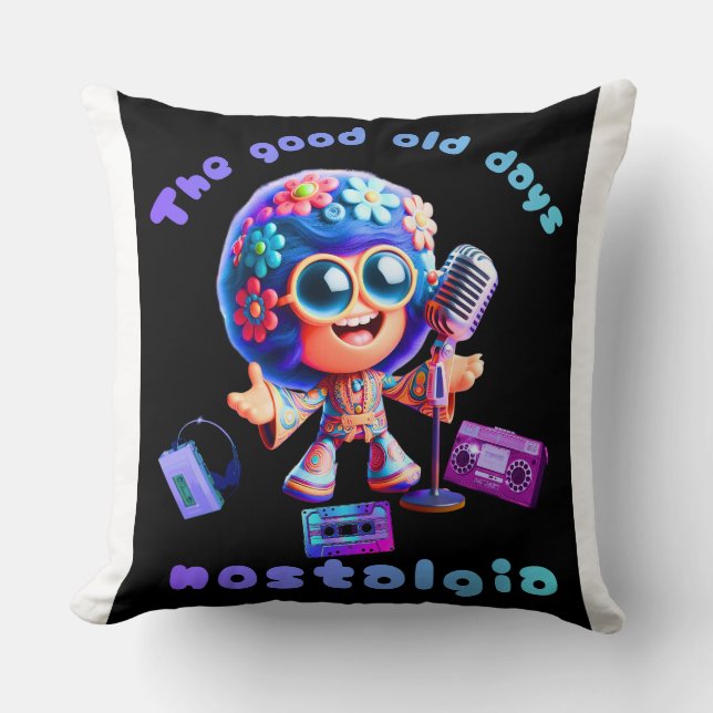 80s Nostalgie Groove 20x20 Worpillow. Kussen (Voorkant)