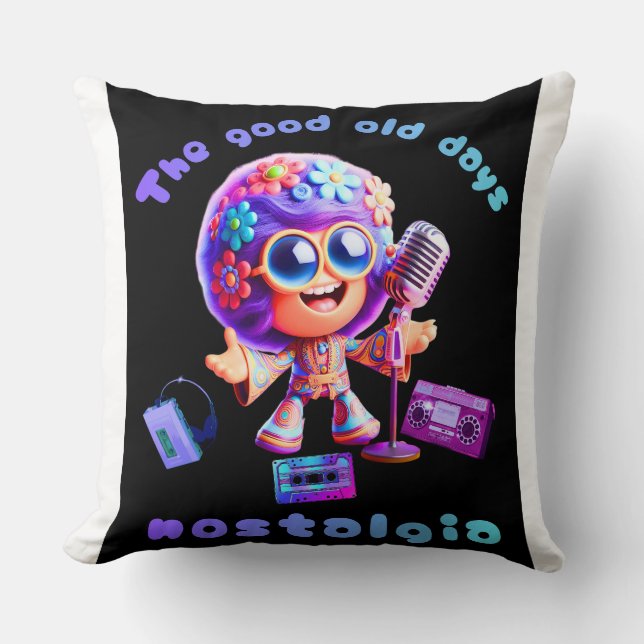 80s Nostalgie Groove 20x20 Worpillow. Kussen (Voorkant)