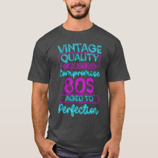 80S Old School Geek Neon cadeau T-shirt