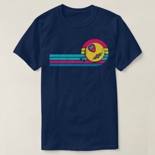 80s oude cd muziekspeler  t-shirt (Design voorkant)