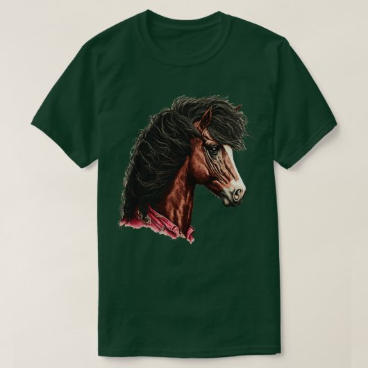 80s Paard met Mullet T-shirt (Design voorkant)